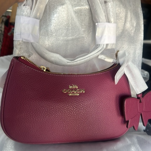 New COACH Teri Shoulder Bag With Bow Charm - Picture 7 of 8
